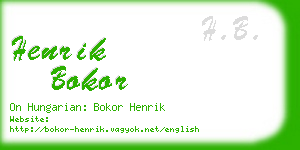 henrik bokor business card